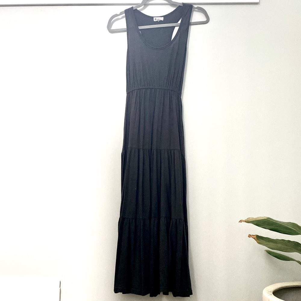 Sundry sleeveless racer back dark grey dress.  Size S